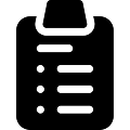 Black square with small white specks resembling stars scattered unevenly across.